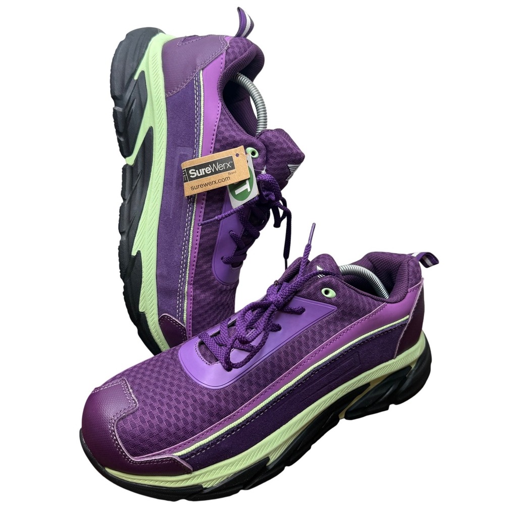 Avenger Work Boots Electra A1011 Womens 11 Purple Lime Composite Toe EH‎ New